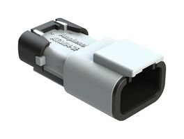 AMPHENOL SINE/TUCHEL ATM04-3P-SF01 Automotive Connector Housing, Gray, ATM Series, Receptacle, 3 Positions