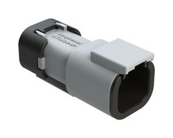 AMPHENOL SINE/TUCHEL ATM04-4P-SF01 Automotive Connector Housing, Gray, ATM Series, Receptacle, 4 Positions