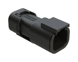AMPHENOL SINE/TUCHEL ATM04-4P-SF01BLK Automotive Connector Housing, Black, ATM Series, Receptacle, 4 Positions