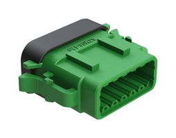 AMPHENOL SINE/TUCHEL ATM06-12SC-SF1GN Automotive Connector Housing, Green, ATM Series, Plug, 12 Positions