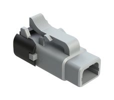 AMPHENOL SINE/TUCHEL ATM06-2S-SF01 Automotive Connector Housing, Gray, ATM Series, Plug, 2 Positions