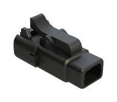 AMPHENOL SINE/TUCHEL ATM06-2S-SF01BLK Automotive Connector Housing, Black, ATM Series, Plug, 2 Positions