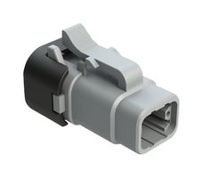 AMPHENOL SINE/TUCHEL ATM06-4S-SF01 Automotive Connector Housing, Gray, ATM Series, Plug, 4 Positions