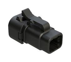 AMPHENOL SINE/TUCHEL ATM06-4S-SF01BLK Automotive Connector Housing, Black, ATM Series, Plug, 4 Positions
