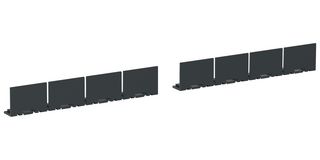 SCHNEIDER ELECTRIC LA9G4707 Lug Cover, LC1G115-225/LC1G265-500/LC1G630-800 Contactors, Set of 8, IP20, TeSys Giga Series