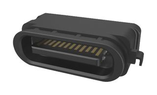AMPHENOL COMMUNICATIONS SOLUTIONS 124018392112A USB Connector, USB Type C, USB 3.2, Receptacle, 24 Positions, Surface Mount, Right Angle