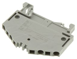 WAGO 280-646 DIN Rail Mount Terminal Block, 4 Positions, 28 AWG, 12 AWG, 2.5 mm², Clamp, 24 A