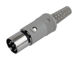HIRSCHMANN MAS 80 S DIN Audio / Video Connector, 262° Type, 8 Contacts, Plug, Cable Mount, Solder, Tin Plated Contacts