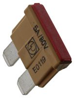 LITTELFUSE 166.7000.4502 Fuse, Automotive, 5 A, 80 V, 19mm x 5mm x 13.2mm, FKS ATO Series