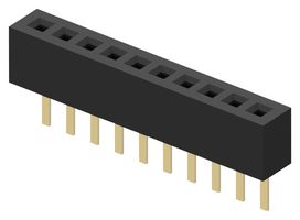 GCT BC065-04-A-L-G PCB Receptacle, Top Entry, Board-to-Board, 1 mm, 1 Rows, 4 Contacts, Through Hole Mount