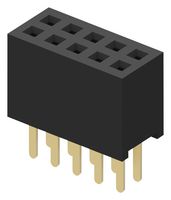 GCT BD060-06-A-N-0230-L-G PCB Receptacle, Top Entry, Board-to-Board, 1.27 mm, 2 Rows, 6 Contacts, Through Hole Mount