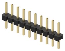GCT BF020-09-A-B-0600-0300-N-G Pin Header, Pin Header, Board-to-Board, 2 mm, 1 Rows, 9 Contacts, Through Hole Straight