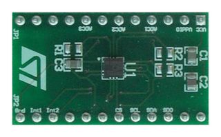 STMICROELECTRONICS STEVAL-MKI105V1 Adaptor Board, LIS3DH, 3-Axis MEMS Accelerometer, for STEVAL-MKI109V2/STEVAL-MKI109V3 Motherboards