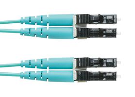 PANDUIT FX2ELLNLNSNM006 Fiber Optic Cable, Multimode, OM3, 2 Fibers, 50µm / 125µm, LC Duplex to LC Duplex, 19.7 ft