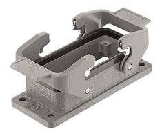 HARTING 09300161301 Heavy Duty Connector, Low Profile, Base, Bulkhead Mount, Aluminum Body, 2 Lever, 16B
