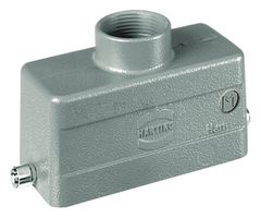 HARTING 19302101441 Heavy Duty Connector, M25 Top Entry, 2 Pegs, Low Profile, Hood, Top Entry, Aluminum Body, 1 Lever