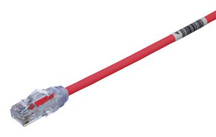 PANDUIT UTP28X7RD Cable Ethernet, Cat6a, RJ45 Macho a RJ45 Macho, Rojo, 2.1 m, 7 ft