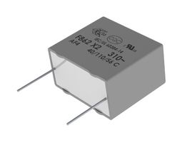 KEMET F862BS394K310ZV054 Safety Capacitor, Metallized PP, Radial Box - 2 Pin, 0.39 µF, ± 10%, X2, Through Hole