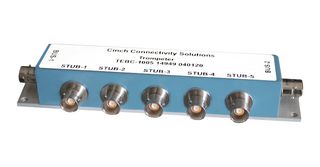 TROMPETER - CINCH CONNECTIVITY TEBC-1005 Data Bus Coupler, BJ770, 5 Stubs, Box, Rack Mount, MIL-STD-1553B Series