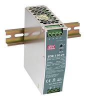 MEAN WELL EDR-150-24 AC/DC DIN Rail Power Supply (PSU), ITE, 1 Output, 156 W, 24 V, 6.5 A