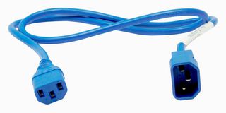 MULTICOMP PRO GW-151752 Cable de Alimentación, IEC 60320 C14 a IEC 60320 C13, 1 m, 10 A, 250 V, Azul