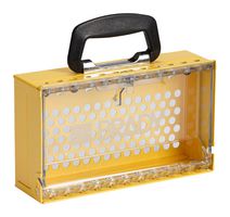 BRADY 151761 Lockout Box, Steel, Yellow, 12 Padlocks, 6.25" H x 10.5" W x 3.125" D