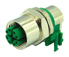 STEWART CONNECTOR SS-12400-004 Conector para Sensor, M12, Female, 8 Contactos, PCB Hembra, Montaje en Panel Ángulo Recto