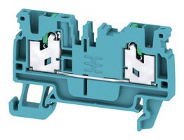 WEIDMULLER 2753940000 DIN Rail Mount Terminal Block, 2 Positions, 20 AWG, 14 AWG, 2.5 mm², Snap In, 24 A