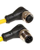 MUELLER ELECTRIC C5BD11M002 Sensor Cable, A Coded, 90° M12 Plug, 90° M12 Receptacle, 5 Positions, 2 m, 6.6 ft