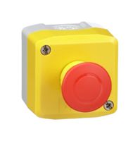 SCHNEIDER ELECTRIC XALK198H7 Emergency Stop Switch, SPST-NC, Push-Pull, Screw Clamp, 6 A, 120 V