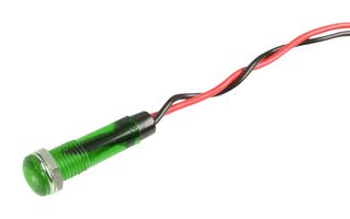 MULTICOMP PRO MCR9-120L1-11-GG3 LED Panel Mount Indicator, Green, 12 VDC, 7.2 mm, 15 mA, 100 mcd