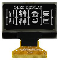 MIDAS DISPLAYS MCOT128064P1V-WM OLED de Gráficos, 128 x 64 Pixels, Blanco sobre Negro, 3 V, I2C, Paralelo, SPI, 34.5mm x 23mm