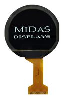 MIDAS DISPLAYS MDOT136160AY-WS OLED de Gráficos, 136 x 16 Pixels, Blanco sobre Negro, 2.8V, SPI, 32.7mm x 32.2mm, -40 °C