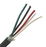 ALPHA WIRE 25002 BK005 Cable Multiconductor, Sin blindaje, 2 Hilos, 22 AWG, 0.35 mm², 100 ft, 30.5 m
