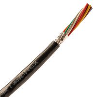 ALPHA WIRE 25468 BK005 Multiconductor Cable, Shielded, 8 Conductor, 20 AWG, 0.56 mm², 100 ft, 30.5 m