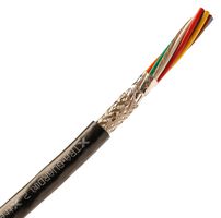 ALPHA WIRE 25104 BK005 Multiconductor Cable, Shielded, 4 Conductor, 22 AWG, 0.35 mm², 100 ft, 30.5 m