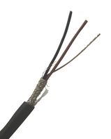 ALPHA WIRE 25113 BK005 Multiconductor Cable, Shielded, 3 Conductor, 24 AWG, 0.23 mm², 100 ft, 30.5 m