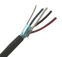 ALPHA WIRE 25382 BK005 Multiconductor Cable, Shielded, 2 Conductor, 18 AWG, 0.81 mm², 100 ft, 30.5 m