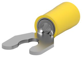 AMP - TE CONNECTIVITY 52936-3 Fork / Spade Tongue Terminal, PIDG Series, 16AWG to 14AWG, 2.62 mm², M4, #8, Nylon (Polyamide)
