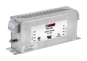 OHMITE TKA-007 Power Line Filter, General Purpose, 440 VAC, 7 A, Three Phase, 1 Stage, Chassis Mount