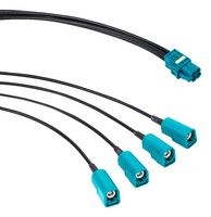 AMPHENOL RF 095-820-157-006 RF Cable Assembly, AUTOMATE, Type A Mini-FAKRA Jack Quad to Gen 3.5 FAKRA Jack, IP67, RG-174 LL, 6 "