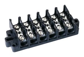 IDEAL 89504 Panel Mount Barrier Terminal Block, 2 Row, 4 Positions, 22 AWG, 6 AWG, 15.88 mm, 60 A