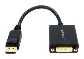 STARTECH DP2DVI2 Audio / Video Cable Assembly, DisplayPort Latching Plug, DVI-I Receptacle, 6 ", 152.4 mm, Black