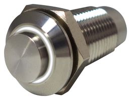 MULTICOMP PRO MP-PB7-07LB42CRRW12V Vandal Resistant Switch, 12V LED, 0.492 ", SPST-NO-DM, Off-On, Round Raised, Natural
