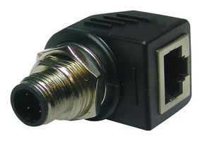 AMPHENOL SINE/TUCHEL RJS-12D04FM-RS8001 In-Line Adapter, Adapter, In-Line, M12, RJ45