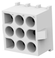 TE CONNECTIVITY - AMP 350763-4 Rectangular Power Connector, 9 Contacts, Universal MATE-N-LOK Series, Through Hole Mount