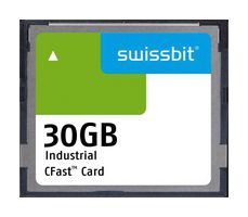 SWISSBIT SFCA030GH3AA2TO-C-LB-22P-STD Flash Memory Card, CFast Card, 30 GB, 3.3 V, 0 °C, 70 °C, F-66 Series
