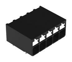 WAGO 2086-1205 Wire-To-Board Terminal Block, 3.5 mm, 5 Positions, 24 AWG, 16 AWG, 1.5 mm², Push In