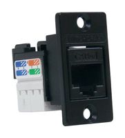 SWITCHCRAFT/CONXALL NHRJ45D5EIDCB Modular Connector, RJ45 Jack, 1 x 1 (Port), 8P8C, Cat5e, Panel Mount