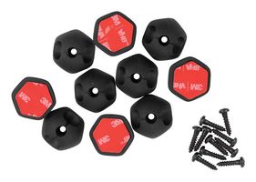 KLEIN TOOLS 450400 Fastener, Adhesive Backed Cable Clip, 1 ", Rubber, Black, 1.1 ", 1.1 "
